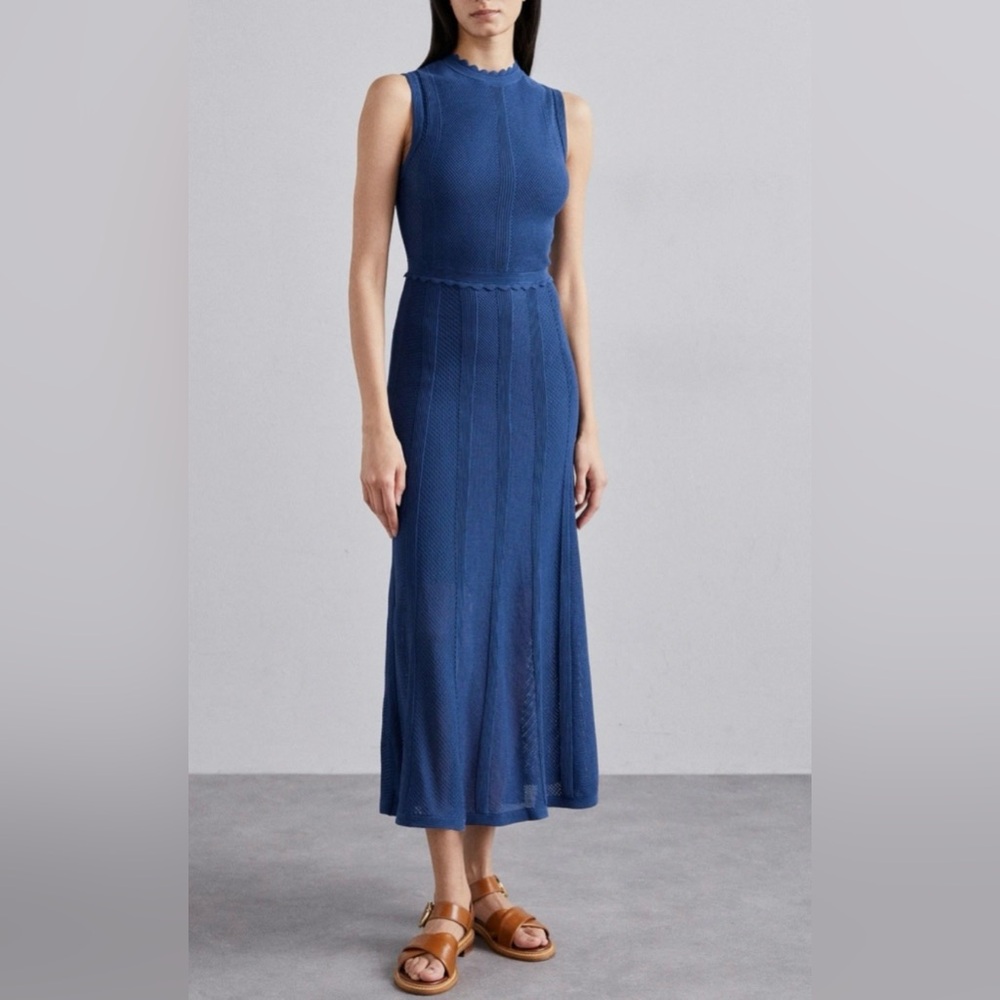{The Kooples} Brand New Romantic Net Stitches Midi Dress